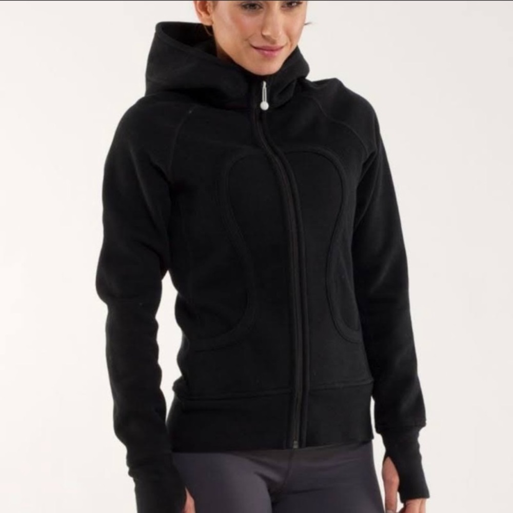 Lululemon jacket - scuba hoodie, black, size 6
